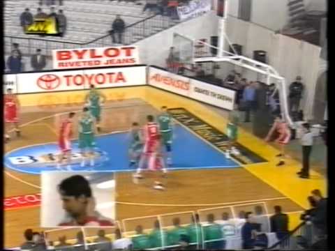 PAO vs Olympiakos 56-80 Greek Cup 1998 - YouTube