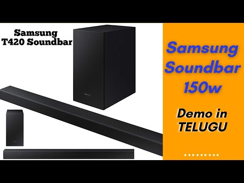 Soundbar Samsung HW-T420 Speaker System Bluetooth 150w Demo & Review in Telugu ut channel