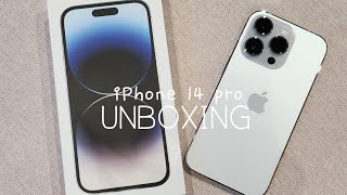 ENG)[UNBOXING]몇 년만에 NEW 사과폰🍎 | Iphone14 pro 512GB silver | 통신사 사전예약했따!