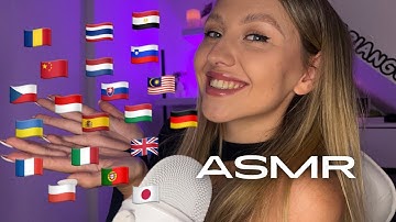 ASMR | Trigger Words in 20 Different Languages 🌏 find your language! english, german, spanish, etc.