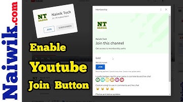 How to enable Join Button in Youtube channel [ 2022 ]