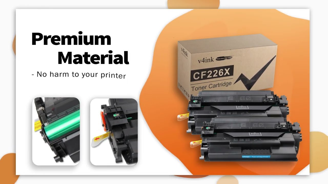 2-Pack High Yield Black Toner Cartridge CF226X - Replacement For HP 26X, Works With M402/M426 Series Printers