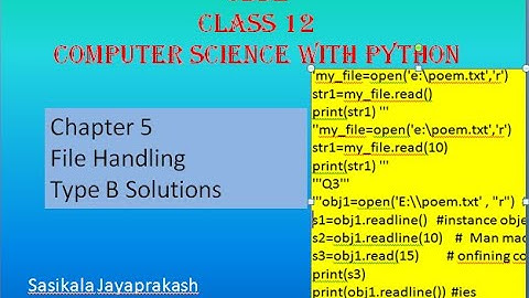 CBSE - Class 12 - CS - Chapter 5 - Working with functions - Type B Solutions - Sumitha Arora
