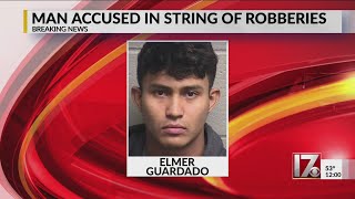 Man accused in string of robberies