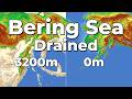 Bering Sea - Ocean Drain (4K) 🌊 #geography #map #beringstrait #oceanfloor #bathymetry