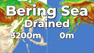 Bering Sea - Ocean Drain (4K) 🌊 #geography #map #beringstrait #oceanfloor #bathymetry