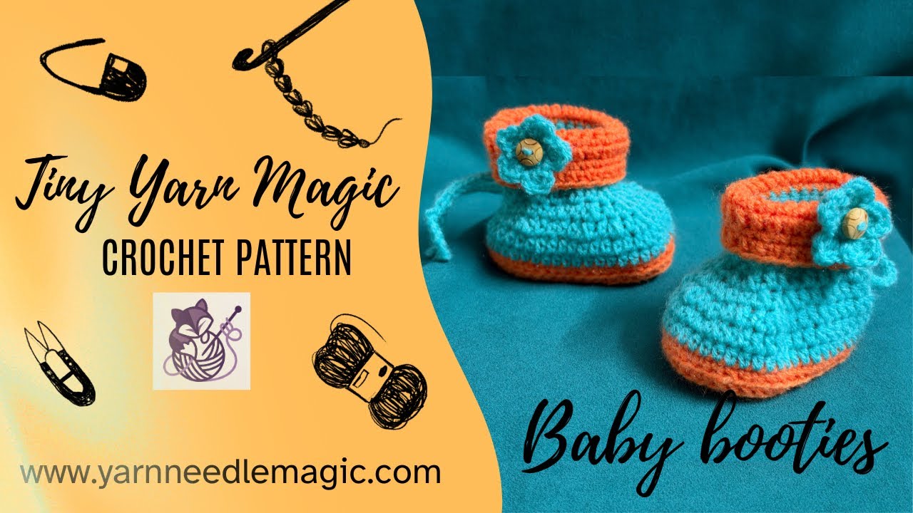 Easy Crochet Baby Booties pattern (Step-by-step Tutorial ...