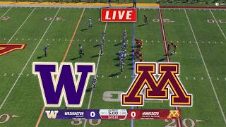🏈NCAA NOW! Washington Huskies vs Minnesota Game Simulation | NCAA 2026 Gameplay 🎮 screenshot 3