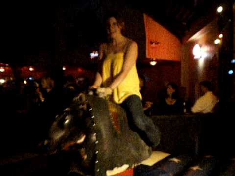 No Kayla, you can not ride the bull in a dress