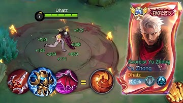 REASON WHY YU ZHONG CAN SUSTAIN BETTER USING THIS SPELL VAMP BUILD! - MLBB