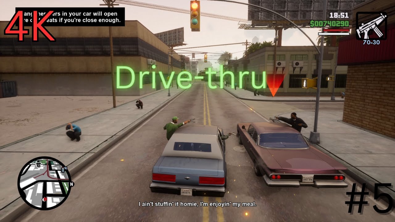 GTA San Andreas Definitive Edition Mission 5| drive -thru |With Graphic ...