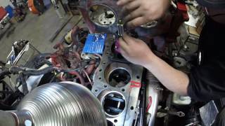 ISX Engine re build PT29 Counterbore 02 and block polish by Rawze