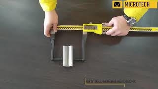 Long jaw digital caliper for external measuring