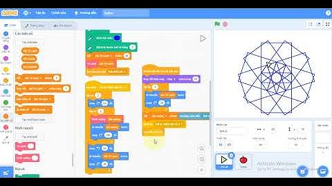 Lập trình Scratch -  Vẽ Họa Tiết Ngôi Sao 10 Cánh Từ Hình Vuông