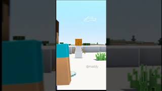 Steve throws snowball at snowgolem😳#shorts