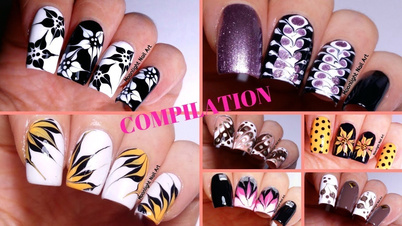 Drag Marble Nail art Easy and Simple