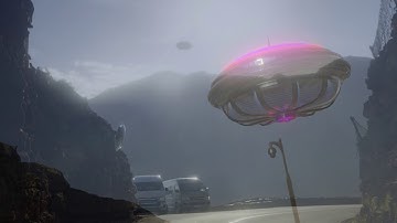 Blender3D 2.8 Eevee Render Of An Amazing UFO Animation V2, Tutorial From MrSorbias Tutorials
