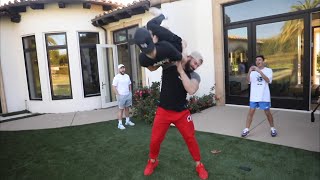 WRESTLING TANNER FOX AT FAZE RUGS HOUSE.