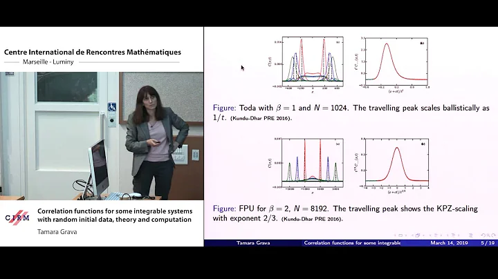 Tamara Grava: Correlation functions for some integ...