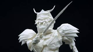 The Folding Process Of Origami Samurai Warrior