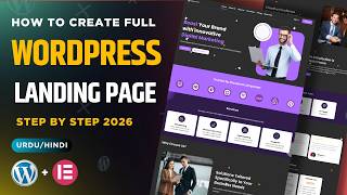 How to create a landing page in WordPress tutorial for beginners 2026