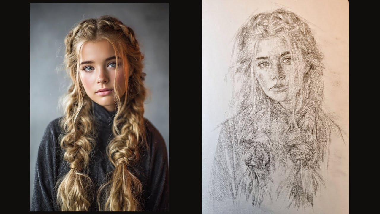 How to Draw a Realistic Portrait Step by Step | Beginner Pencil Drawing ...