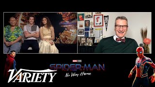 Zendaya, Tom Holland, and Jacob Batalon Talk 'Spider-Man: No Way Home'