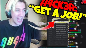 xQc HACKED Hacker Tells Him To Get a Job