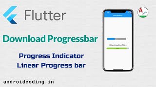 Flutter Download progress bar | progress indicator | Source Code In Description | flutter coding