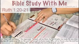 Ruth 1:20-21 Journaling & Study