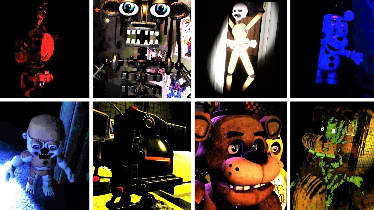 ALL ANIMATRONICS IN VR - Five Nights at Freddy's VR: Help Wanted (EXTRAS) 