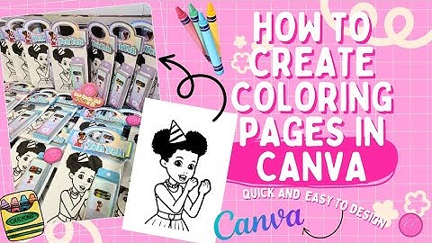 HOW TO MAKE COLORING PAGES IN CANVA - STEP BY STEP TUTORIAL - BEGINNER FRIENDLY 