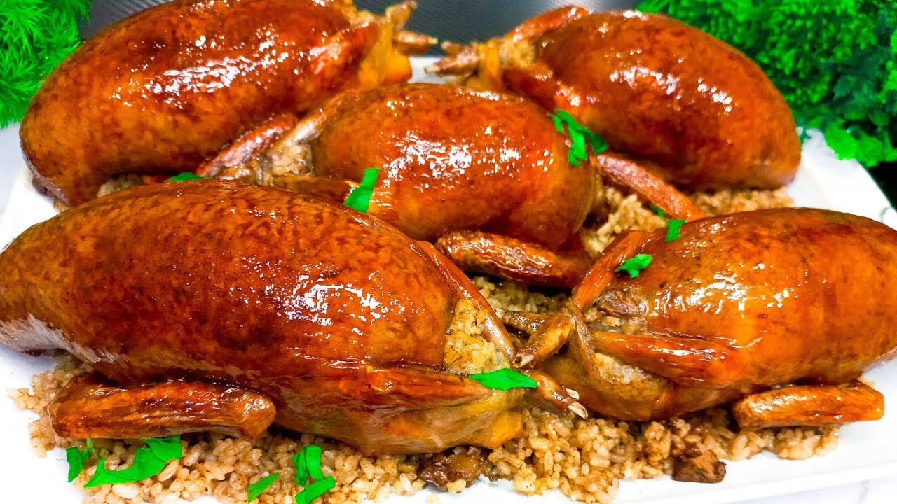 مكون سحرى هتضيفيه🔴 ولون الحمام الكل هيسأل عليه❗الحمام المحشي بخلطة رز رهيبة مستحيل يفرقع منك 