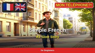 Where’s My Phone? 📱 | Simple French Stories | learn French A1 beginner