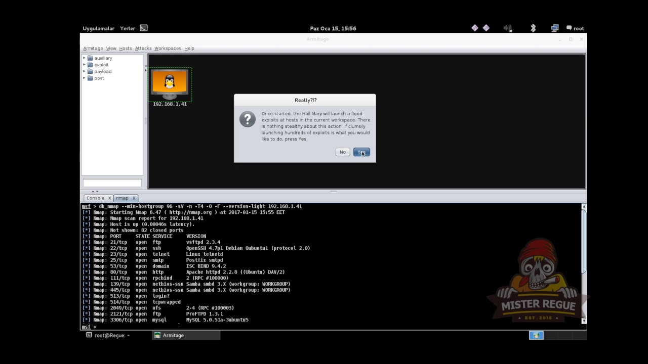 Kali Linux - Armitage Kullanımı - YouTube