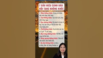 7 dấu hiệu cảnh báo nội tạng không khoẻ|Đỗ Ngọc