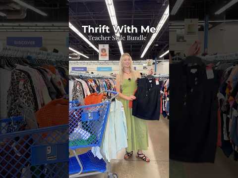 thrifting a local teacher a new wardrobe for the new school year 🍎📚🛒 thumbnail