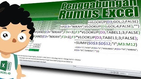 Menggabungkan Rumus IF(AND(VLOOKUP HLOOKUP dan SUMIF