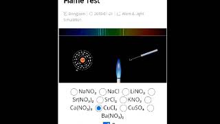 Experiment 2: Flame test (Virtual lab)
