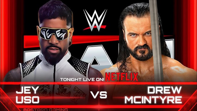 Jey Uso VS Drew McIntyre | Full Match WWE Raw Netflix | Full Match  Highlights