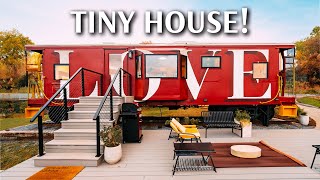 Spacious Train Caboose Converted into Tiny House! Full Tour!