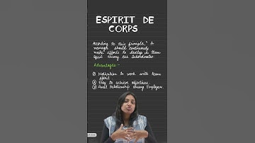 PRINCIPLE OF ESPIRIT DE CORPS I CLICK👆🏻TO WATCH ONE SHOT OF CH: PRINCIPLES OF MANAGEMENT I 12th BST