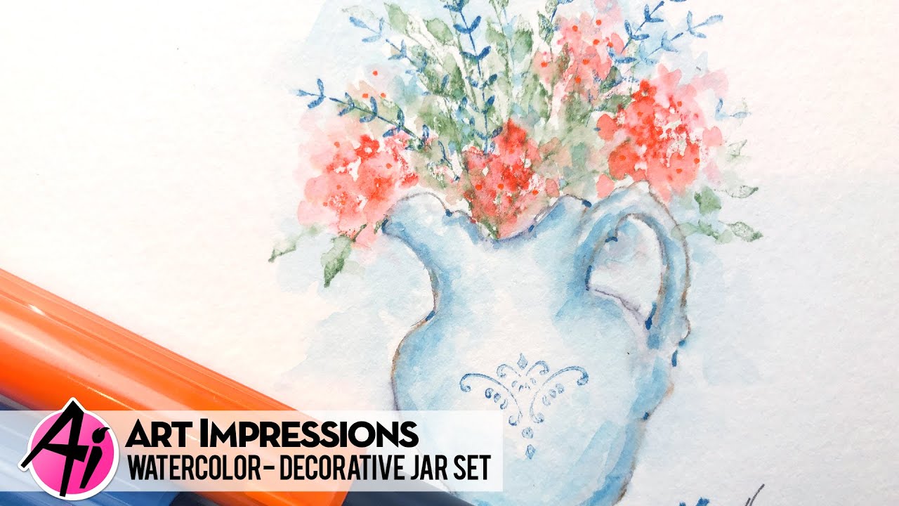 Ai Watercolor - Decorative Jar Set - YouTube