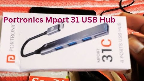 Portronic Mport 31c I 4 in 1 I USB Hub 5gbps high speed data transfer I