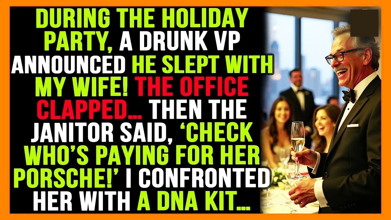 At the Holiday Party, a VP Bragged About My Wife—Then the Janitor Revealed the Ultimate Betrayal