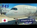 13 HOURS to TOKYO | SAS A350 Economy class | Flight Review | CPH - HND