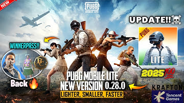 😱Pubg Lite 0.28.0 New Winnerpass,5Bc Update!🤯 2025 | Pubg Lite 0.28.0 Old is Back? Update 2025 🔥