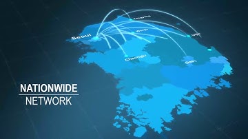 South Korea Map Network | After Effects Project Files - Videohive template