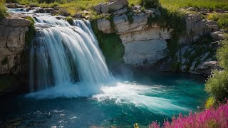 Relaxing Waterfall Nature Sound, Healing for The Heart and Blood Vessels, Detox Negative Emotions