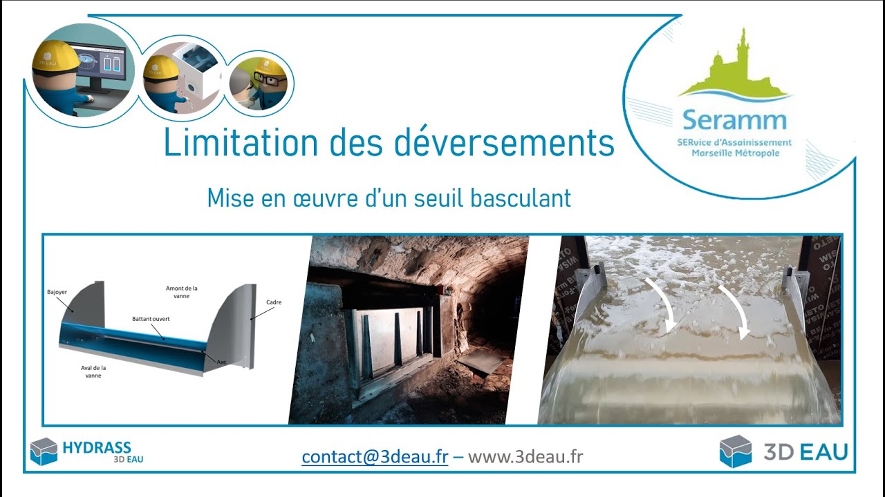 3D EAU : Réduction des déversements avec un seuil mobile basculant ...